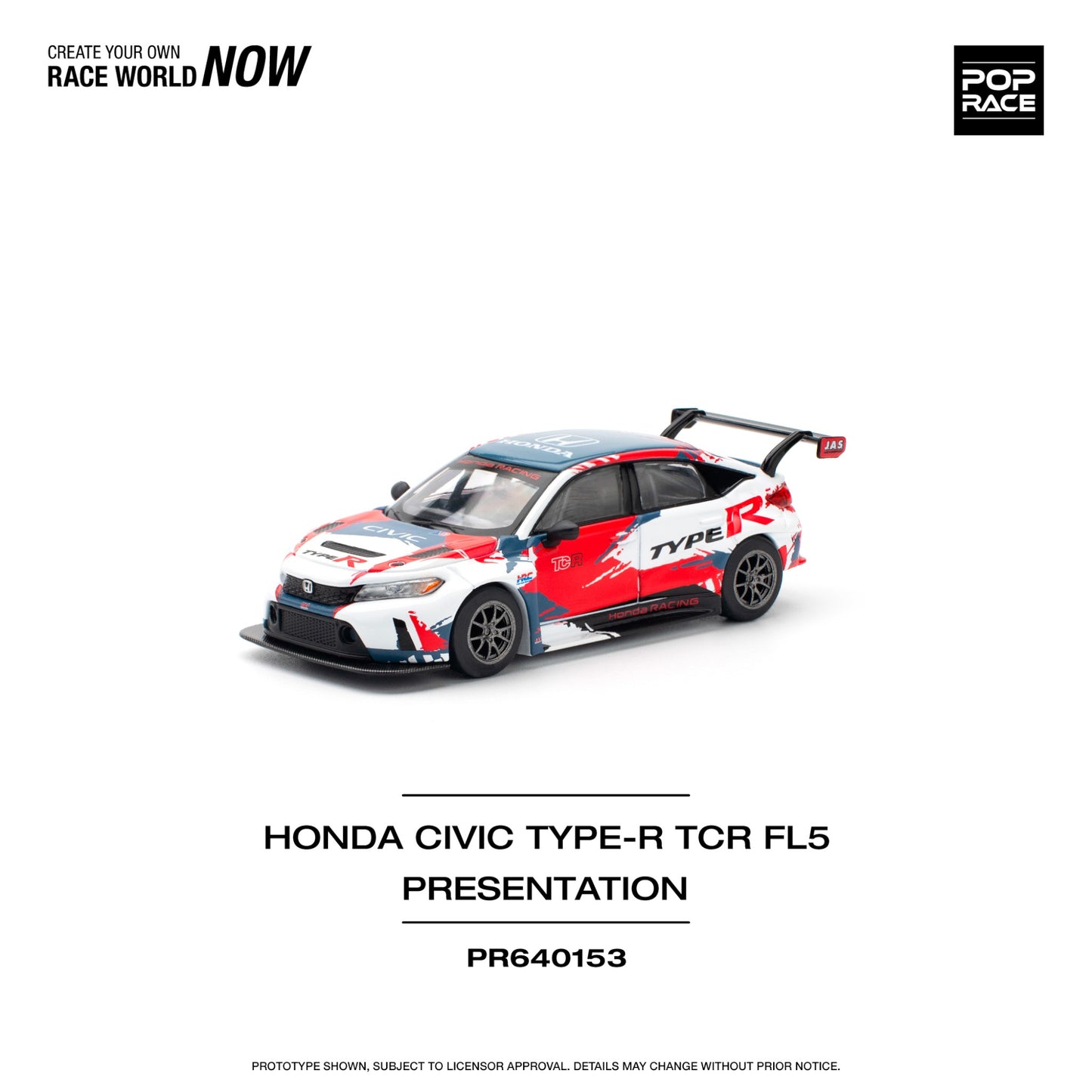 Pop Race - Pre-Order - Honda Civic Type-R TCR FL5 Presentation - PR640153 - 1:64