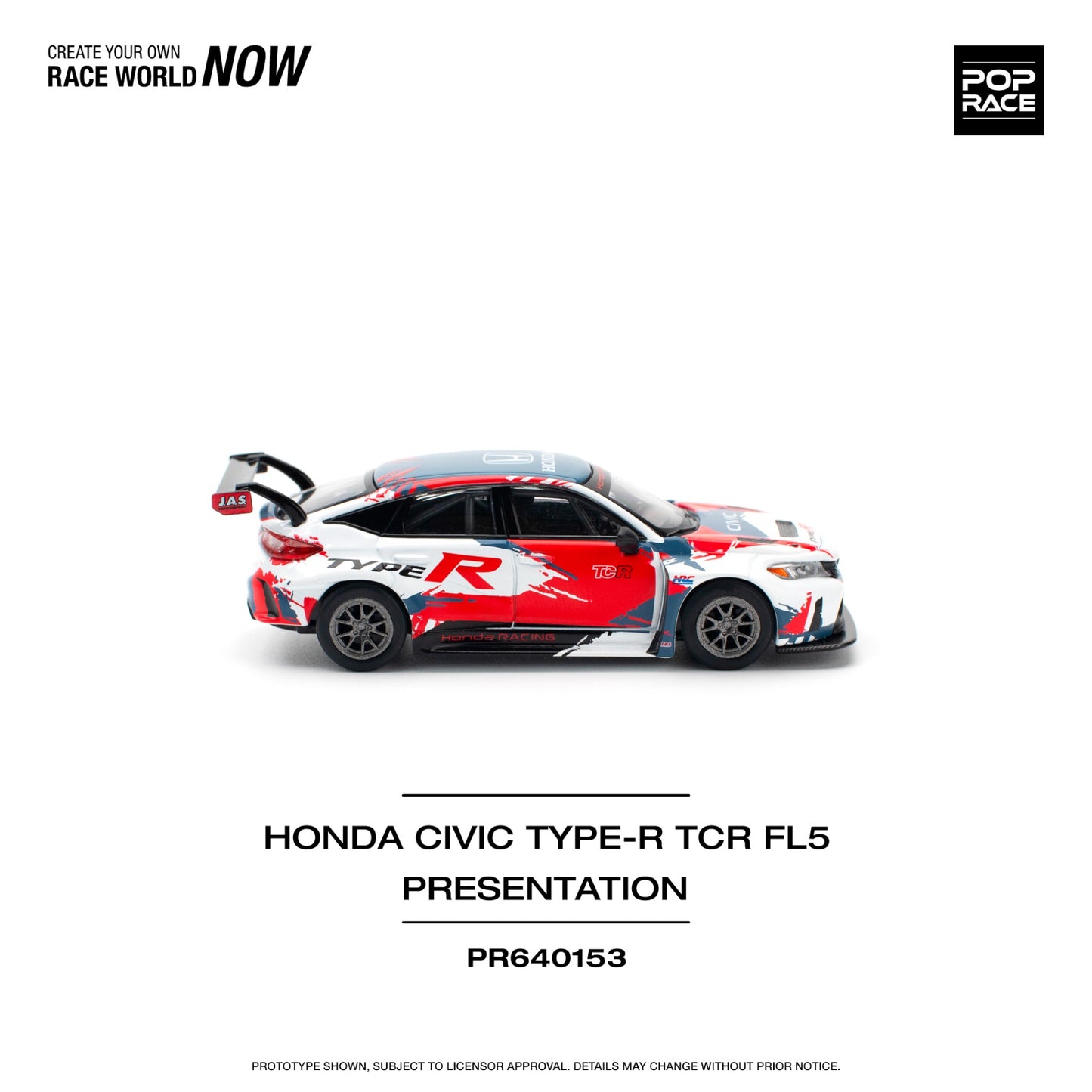 Pop Race - Pre-Order - Honda Civic Type-R TCR FL5 Presentation - PR640153 - 1:64
