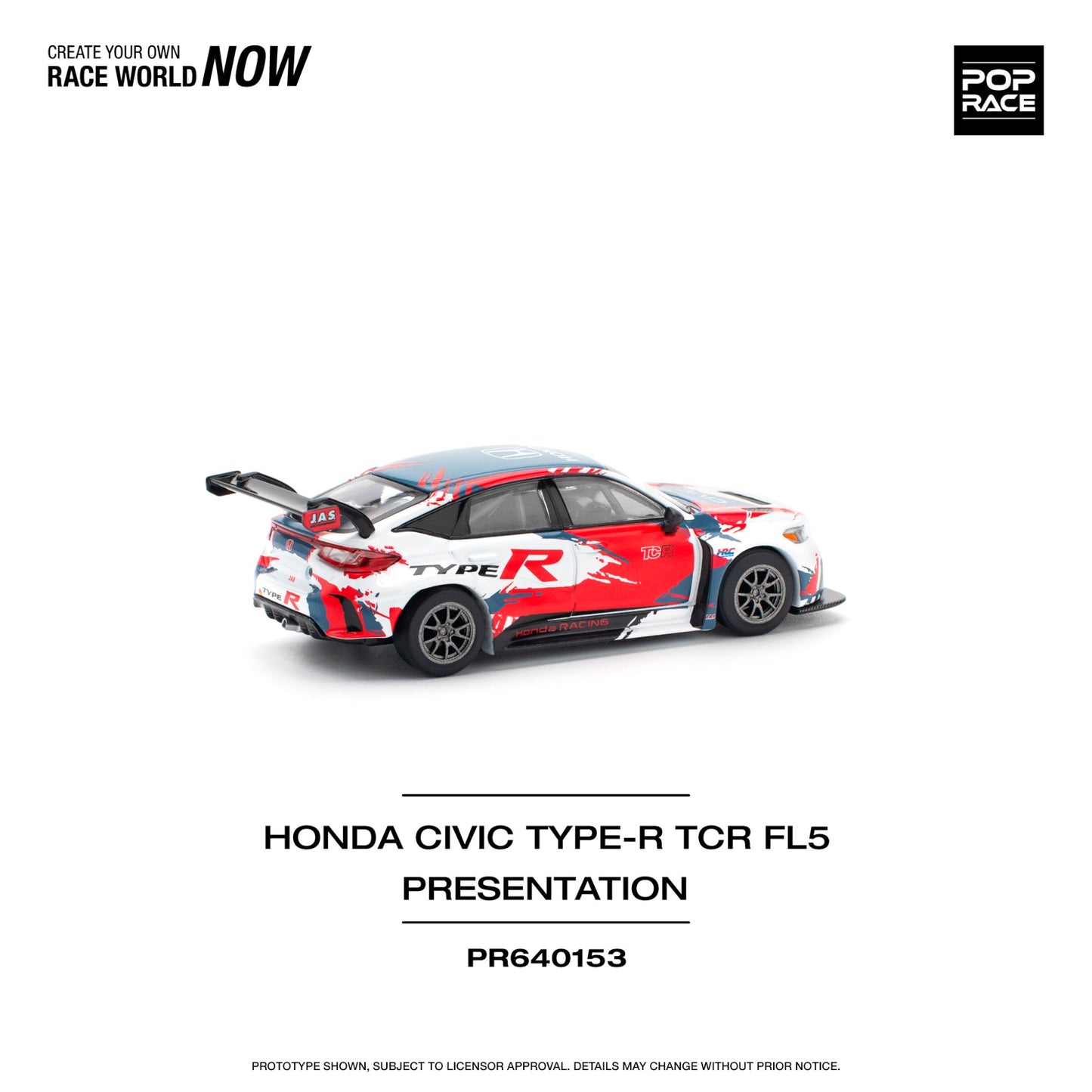Pop Race - Pre-Order - Honda Civic Type-R TCR FL5 Presentation - PR640153 - 1:64