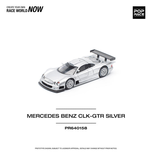 Pop Race - Pre-Order - Mercedes Benz CLK-GTR silver - PR640158