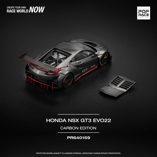 Pop Race - Pre-Order - Honda NSX GT3 EVO22 Carbon Edition - PR640159 - 1:64
