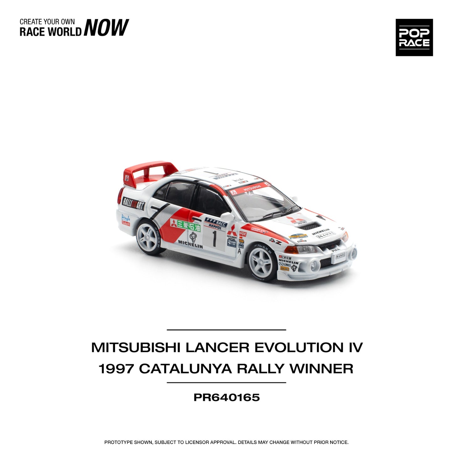 Pop Race - Pre-Order - Mitsubishi Lancer Evolution IV - PR640165 - 1:64