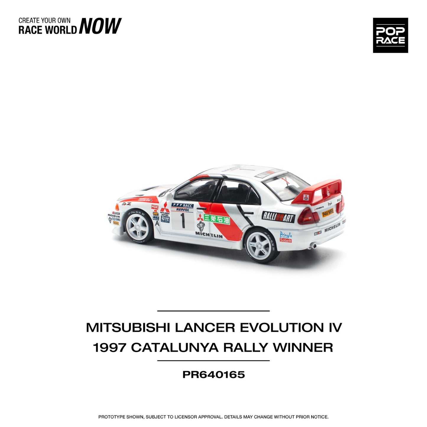 Pop Race - Pre-Order - Mitsubishi Lancer Evolution IV - PR640165 - 1:64