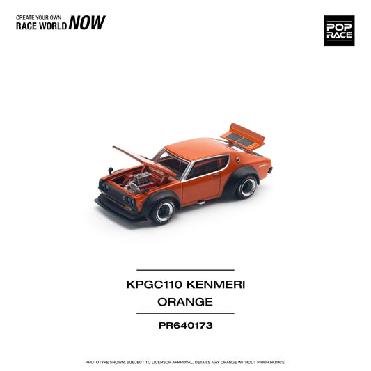 Pop Race - Pre-Order - Nissan KPGC110 Kenmeri, orange - PR640173