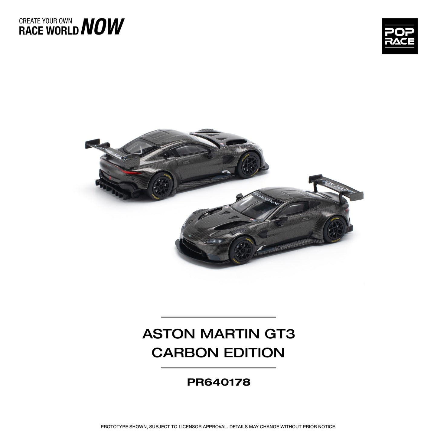 Pop Race - Pre-Order - Aston Martin GT3 - Carbon Edition - PR640178