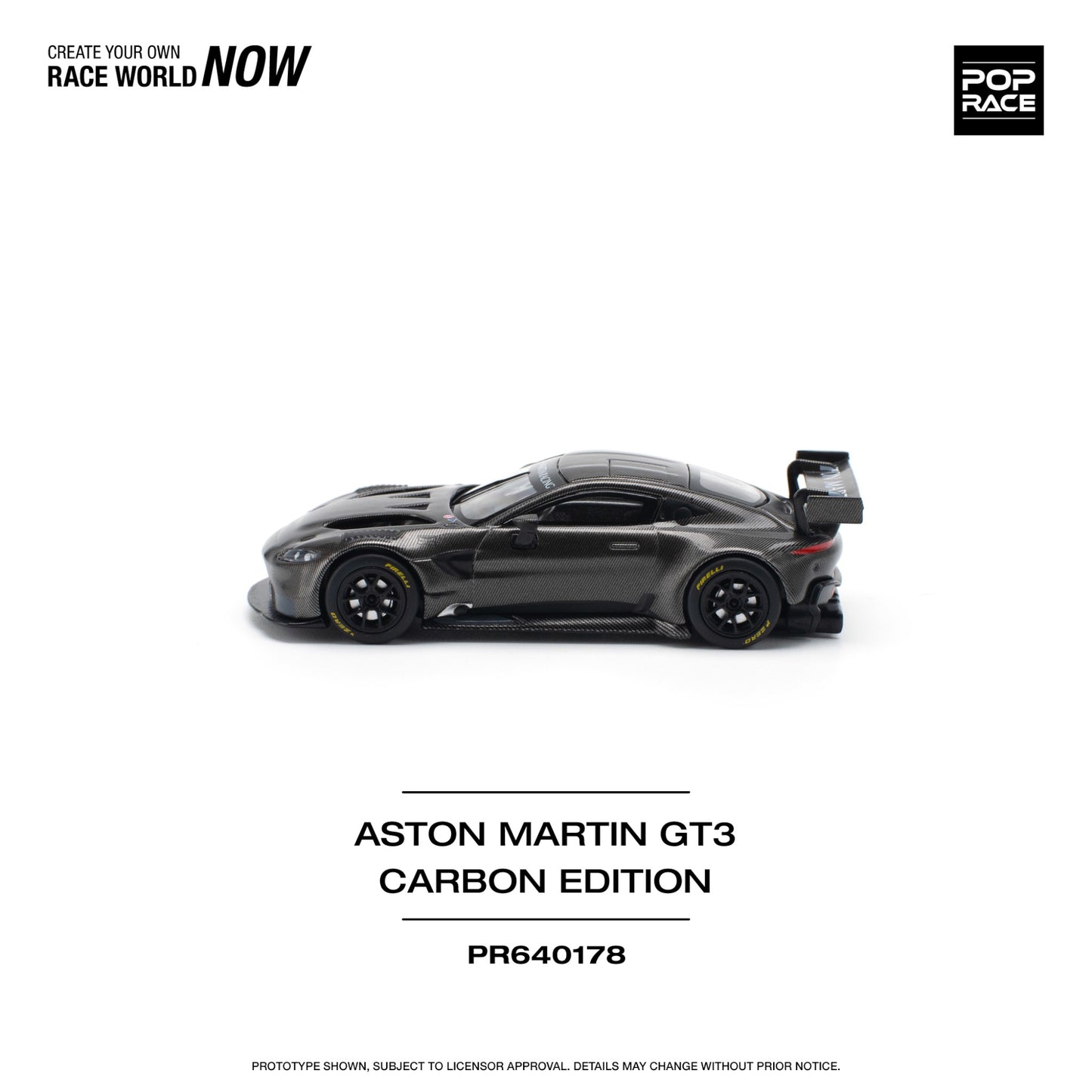 Pop Race - Pre-Order - Aston Martin GT3 - Carbon Edition - PR640178