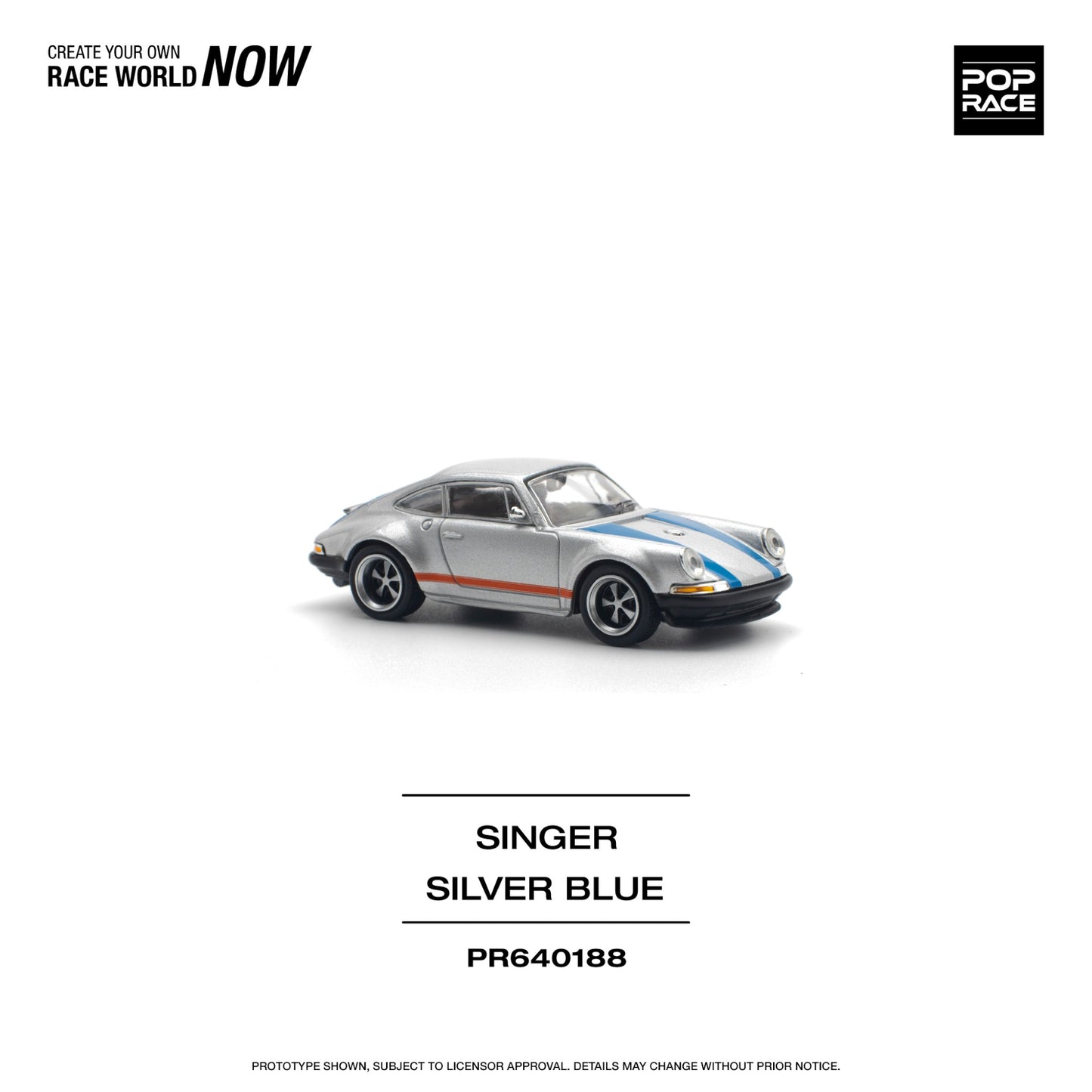 Pop Race - Pre-Order - Singer, silver blue - Porsche - PR640188