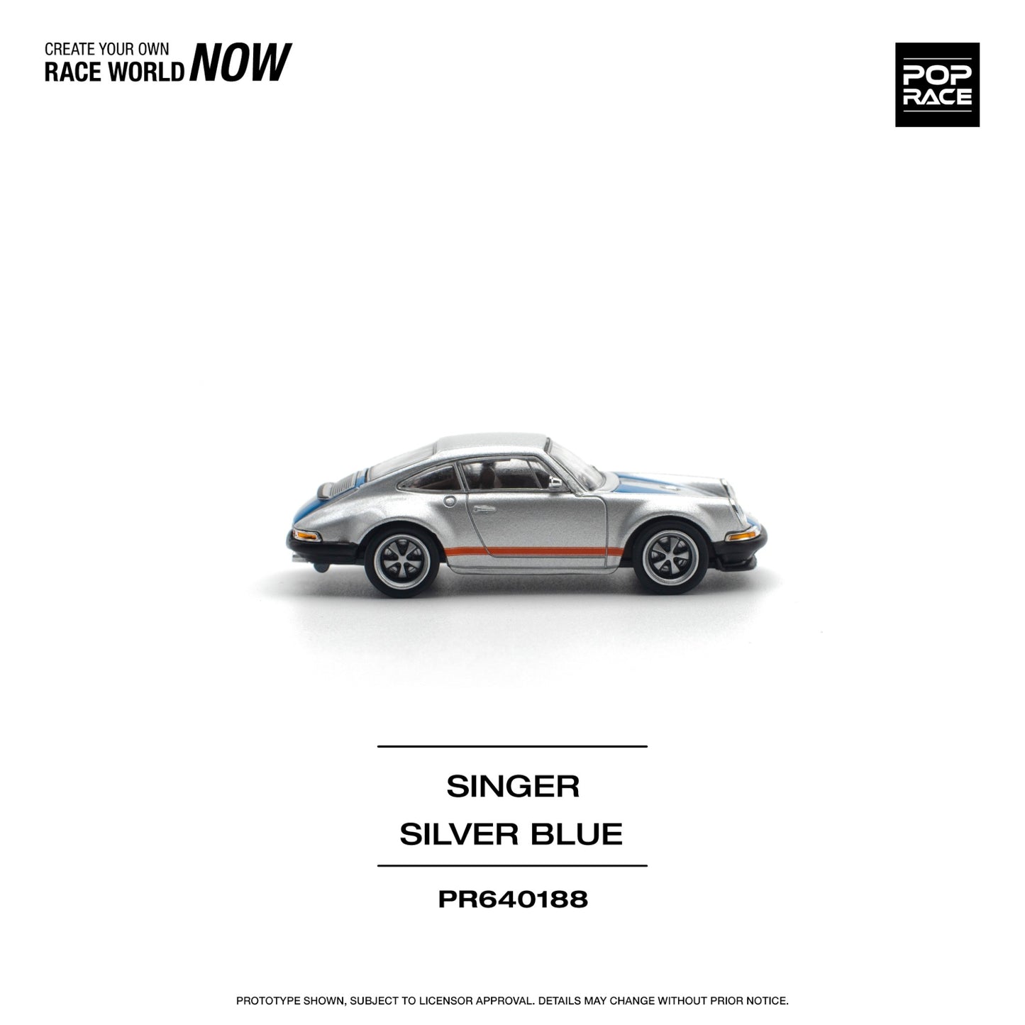 Pop Race - Pre-Order - Singer, silver blue - Porsche - PR640188