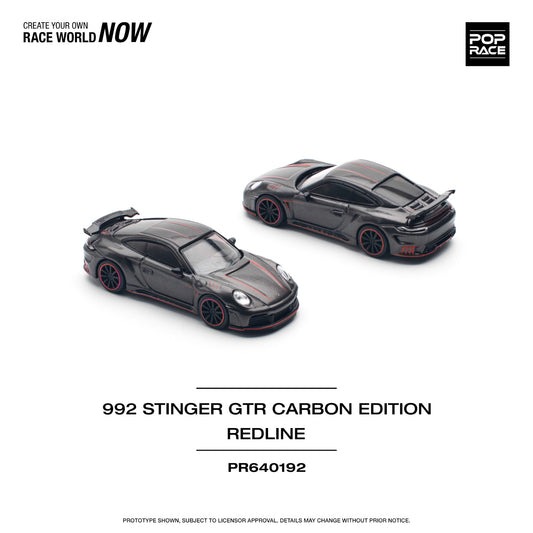 Pop Race - Pre-Order - 992 Singer GTR Carbon Edition Redline - Porsche - PR640192 - 1:64
