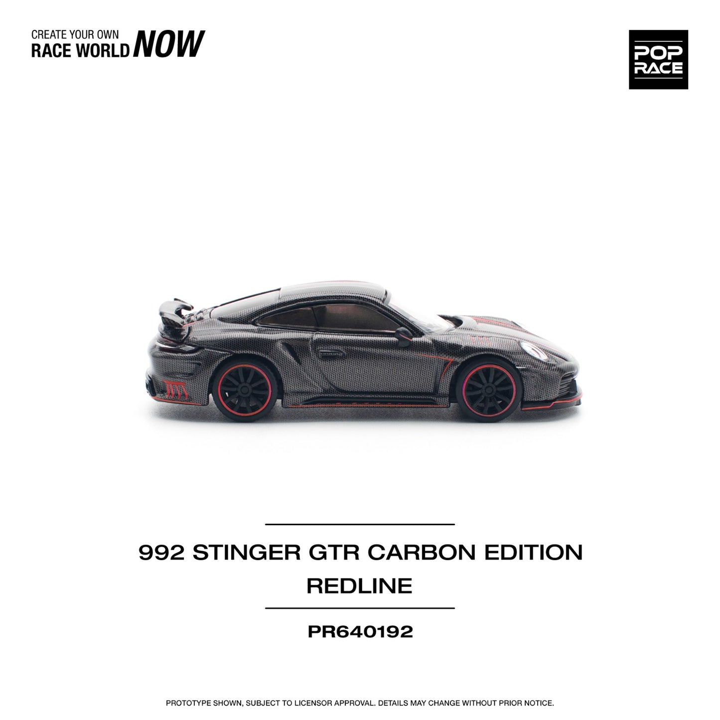 Pop Race - Pre-Order - 992 Singer GTR Carbon Edition Redline - Porsche - PR640192 - 1:64