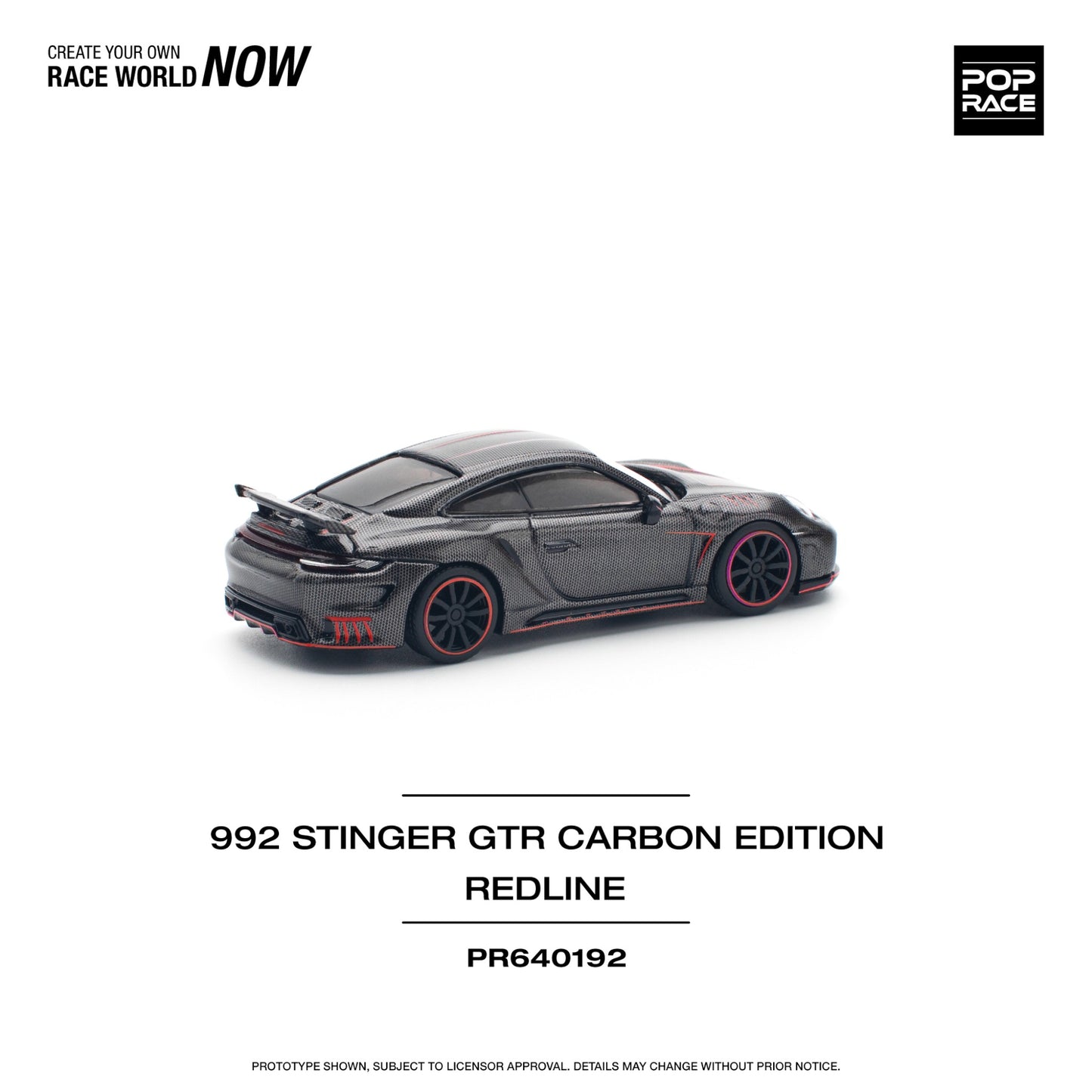 Pop Race - Pre-Order - 992 Singer GTR Carbon Edition Redline - Porsche - PR640192 - 1:64