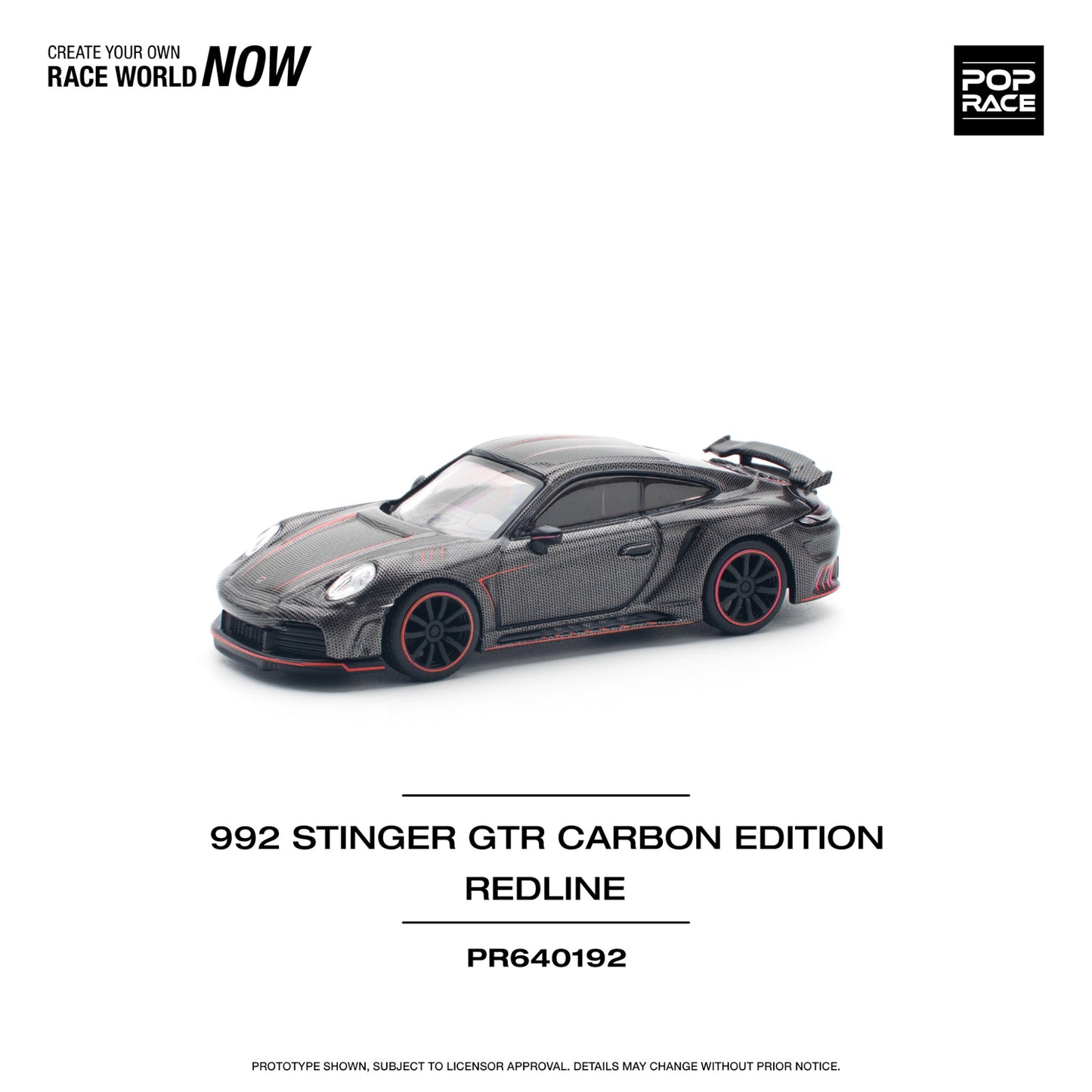 Pop Race - Pre-Order - 992 Singer GTR Carbon Edition Redline - Porsche - PR640192 - 1:64