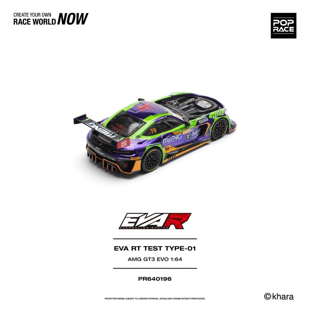 Pop Race - Pre-Order - EVA RT Test Type-01, AMG GT3 EVO - PR640196