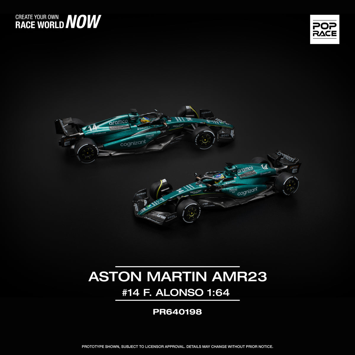Pop Race - Pre-Order - Aston Martin AMR23 #14 Fernando Alonso - PR640198