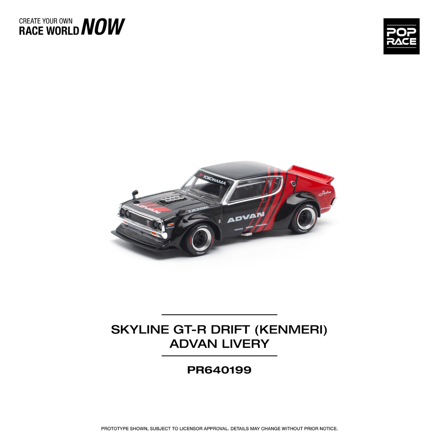 Pop Race - Pre-Order - Skyline GT-R Drift (Kenmeri) Advan Livery - PR640199