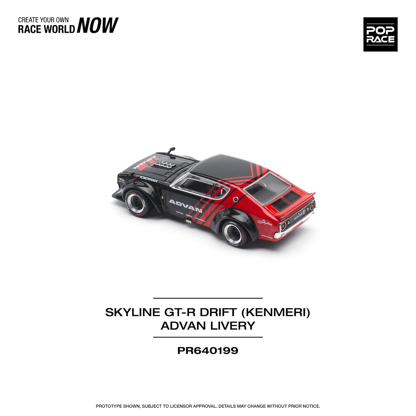 Pop Race - Pre-Order - Skyline GT-R Drift (Kenmeri) Advan Livery - PR640199