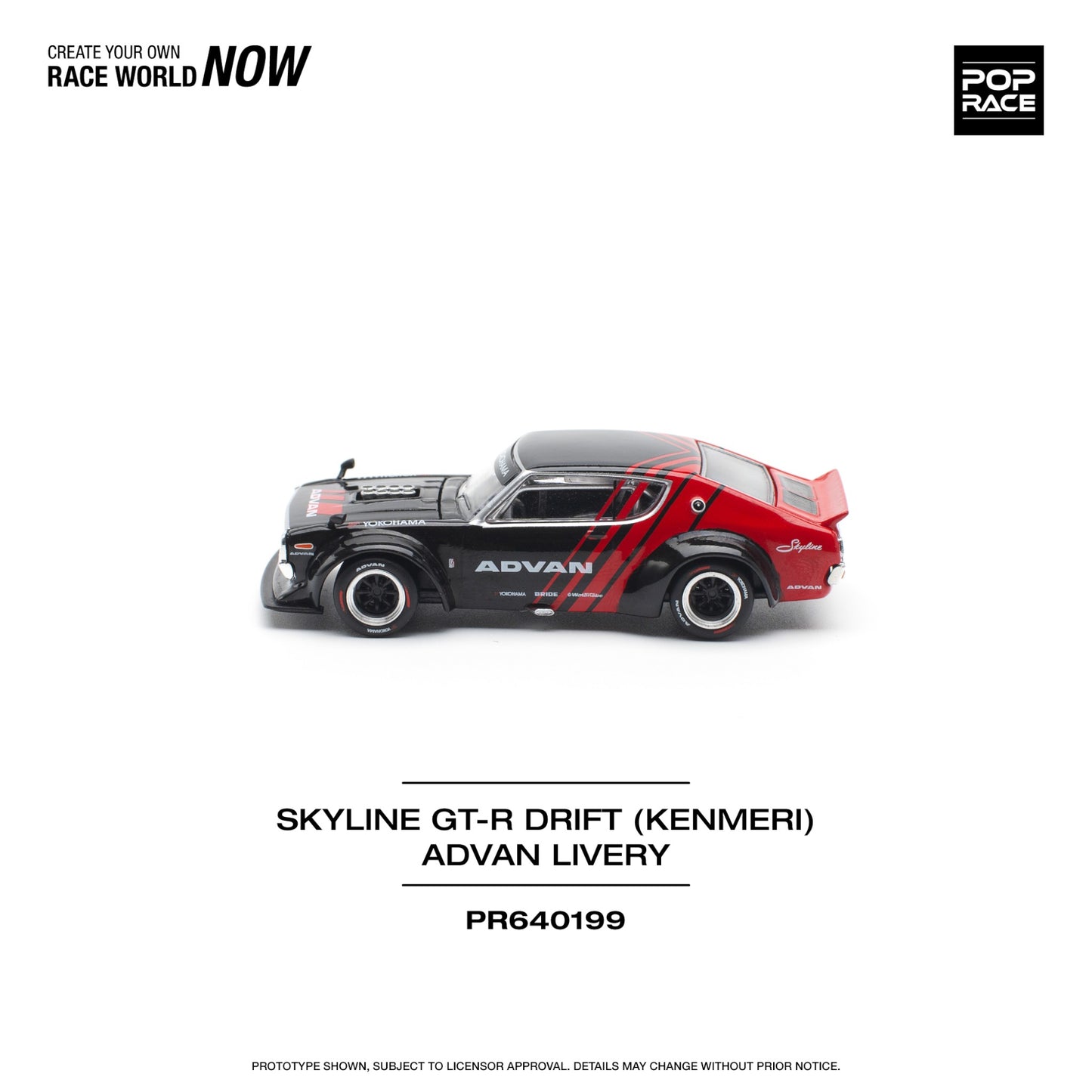 Pop Race - Pre-Order - Skyline GT-R Drift (Kenmeri) Advan Livery - PR640199