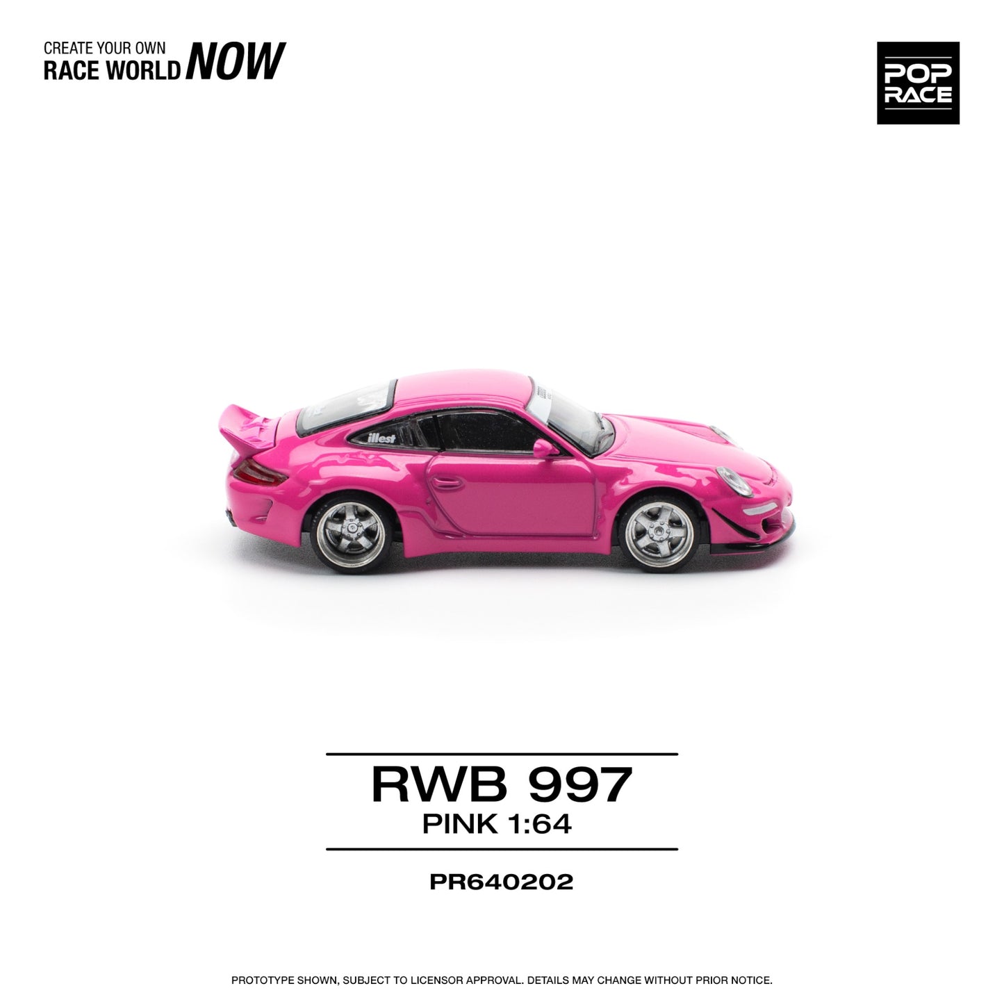 Pop Race - Pre-Order - Porsche RWB 997, pink - PR640202