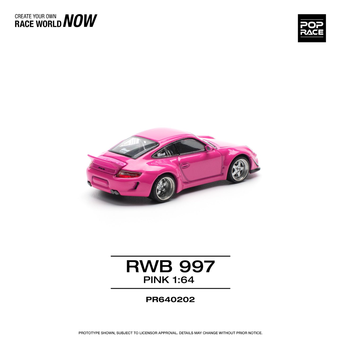 Pop Race - Pre-Order - Porsche RWB 997, pink - PR640202