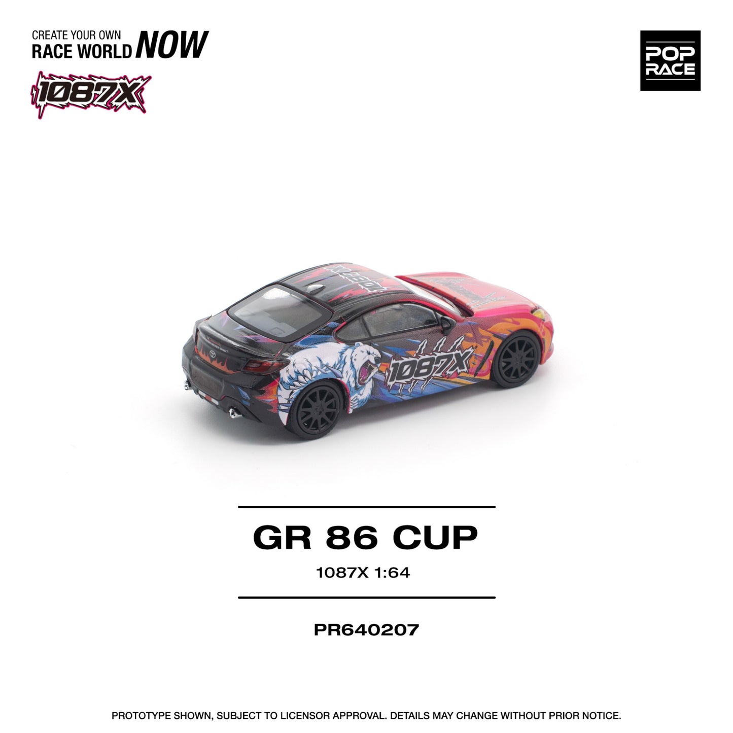 Pop Race - Pre-Order - Toyota GR86 CUP, 1087X - PR640207