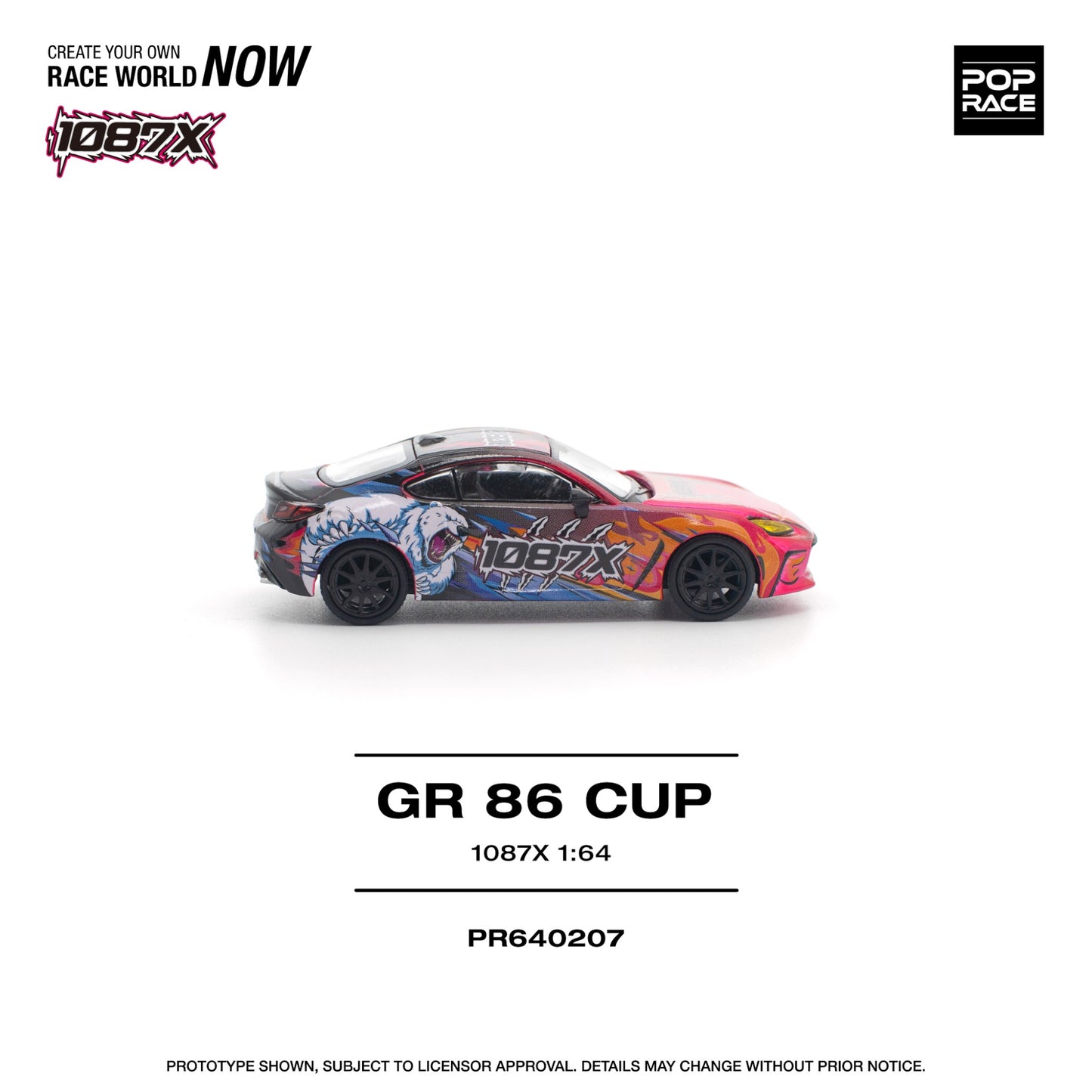 Pop Race - Pre-Order - Toyota GR86 CUP, 1087X - PR640207