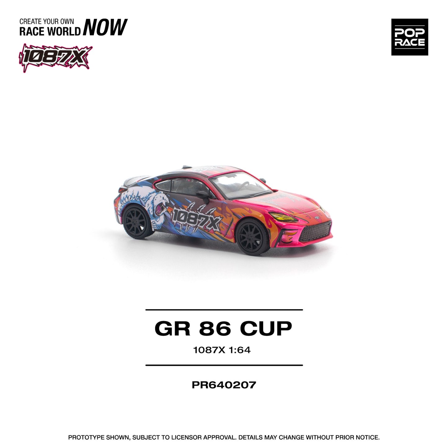 Pop Race - Pre-Order - Toyota GR86 CUP, 1087X - PR640207
