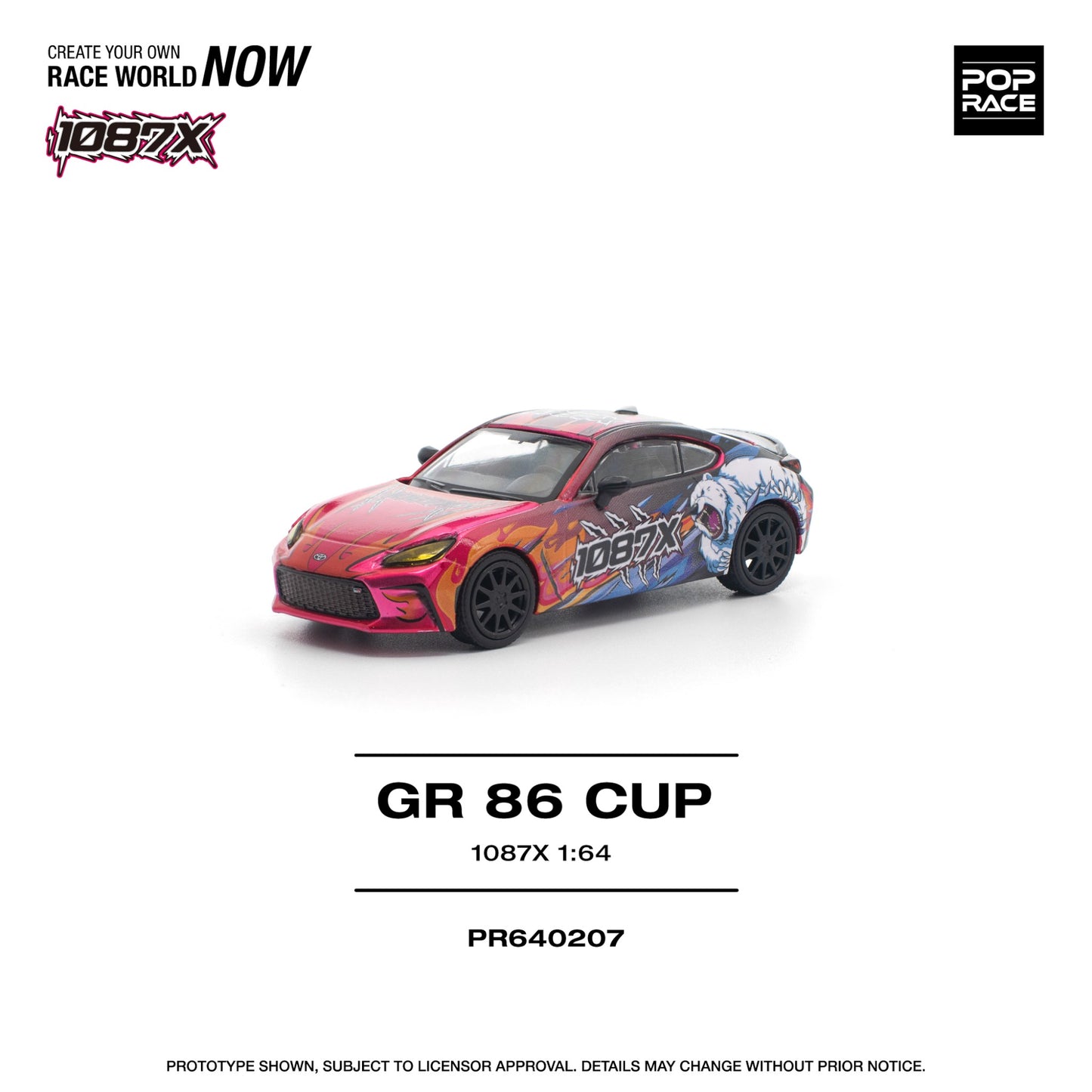 Pop Race - Pre-Order - Toyota GR86 CUP, 1087X - PR640207