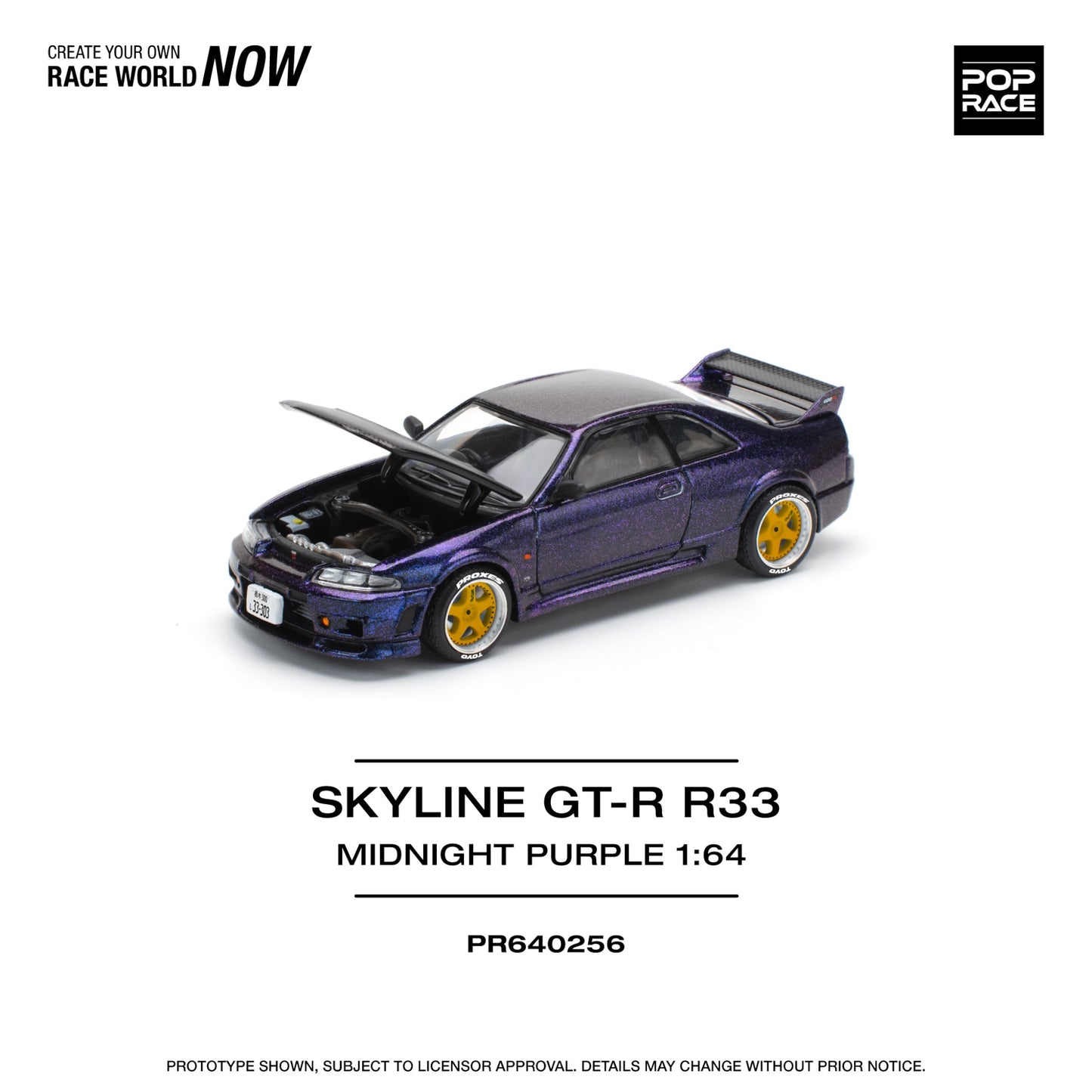 Pop Race - Pre-Order - Nissan Skyline GT-R R33, midnight purple - PR640256