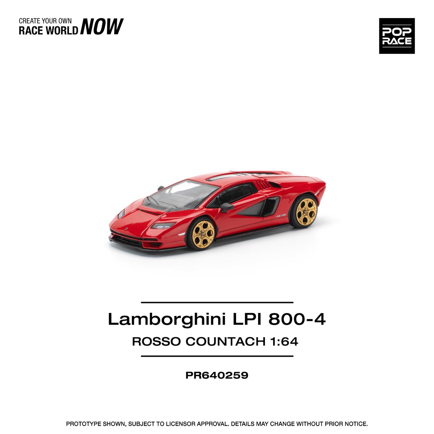 Pop Race - Pre-Order - Lamborghini LPI 800-4 Rosso Countach - PR640259
