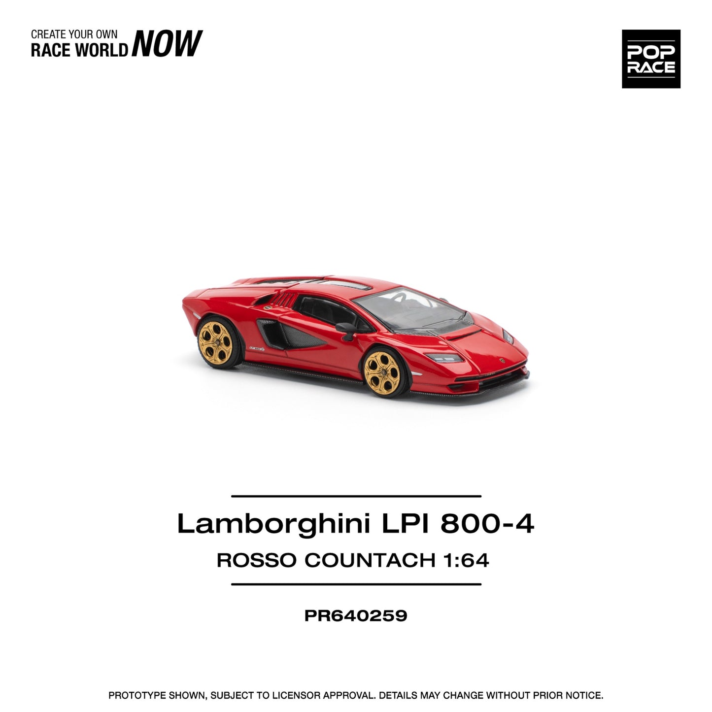 Pop Race - Pre-Order - Lamborghini LPI 800-4 Rosso Countach - PR640259
