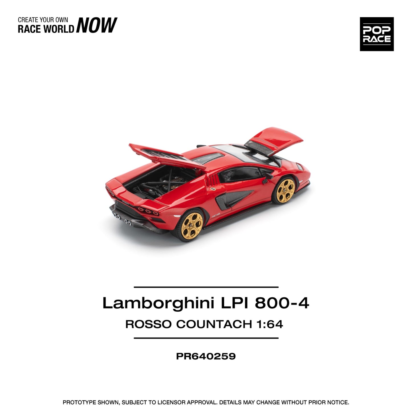 Pop Race - Pre-Order - Lamborghini LPI 800-4 Rosso Countach - PR640259