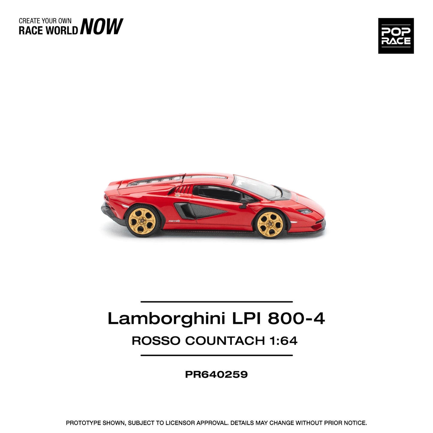 Pop Race - Pre-Order - Lamborghini LPI 800-4 Rosso Countach - PR640259