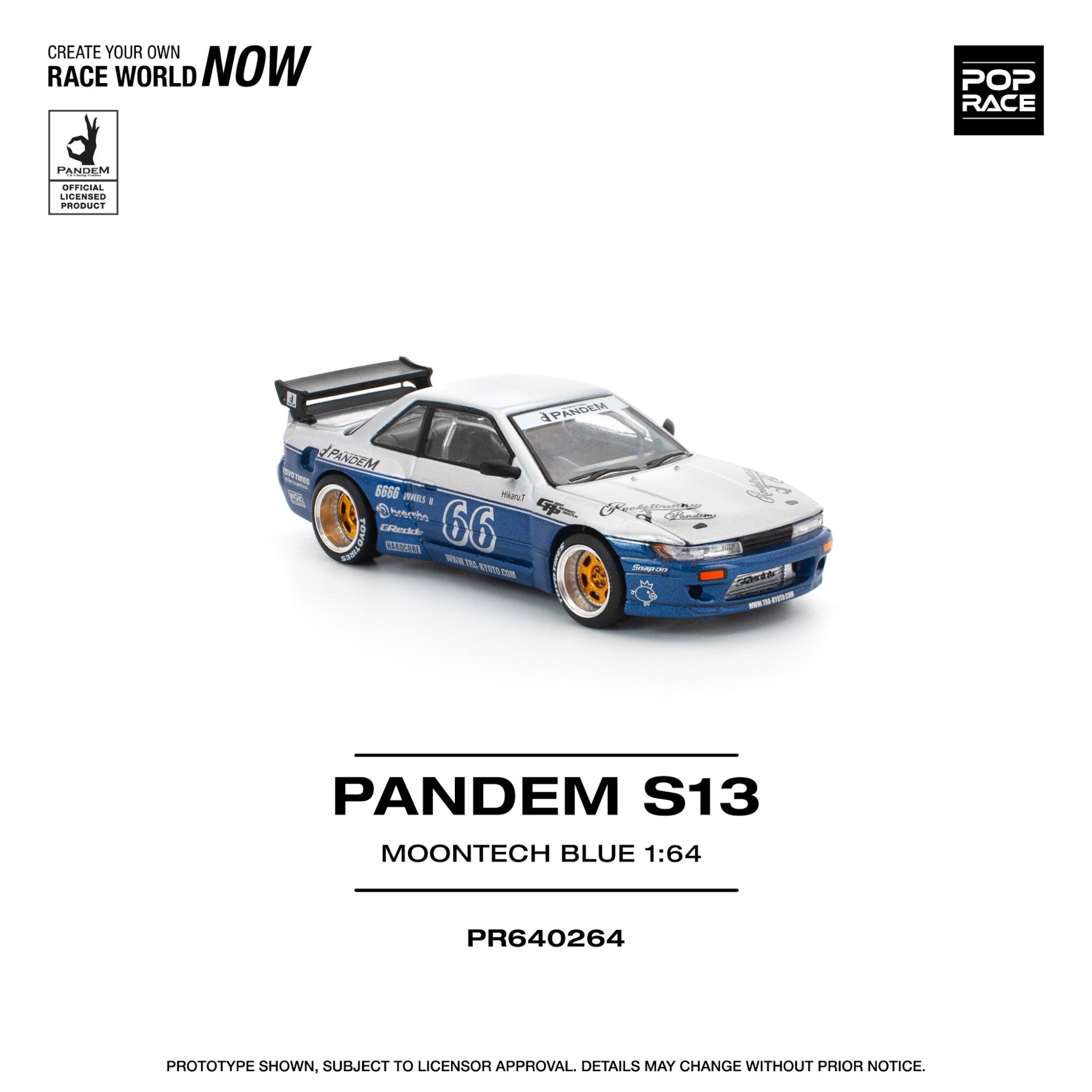 Pop Race - Pre-Order - Pandem Silvia S13, moontech blue - PR640264