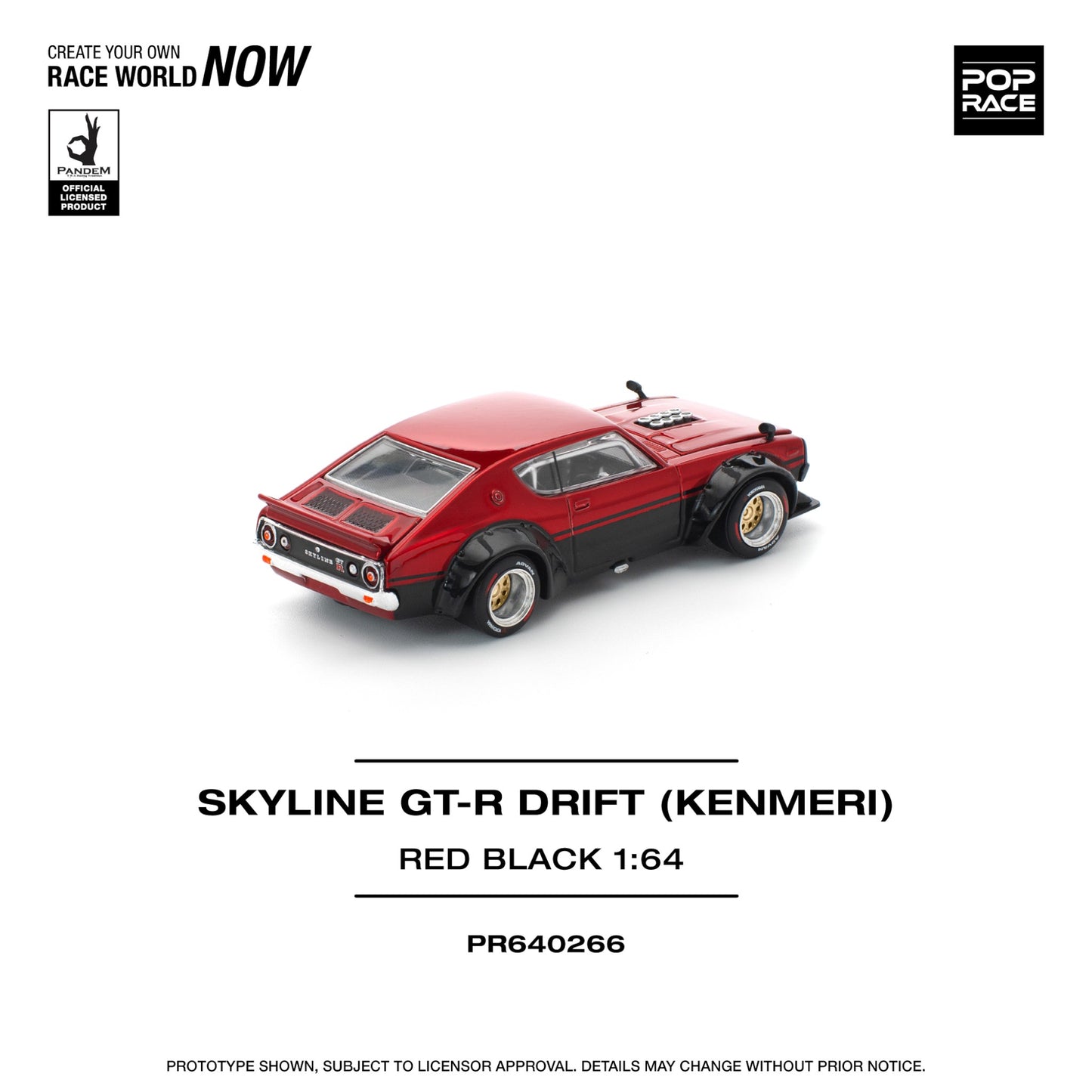 Pop Race - Pre-Order - Skyline GT-R Drift (Kenmeri) - red-black - PR640266