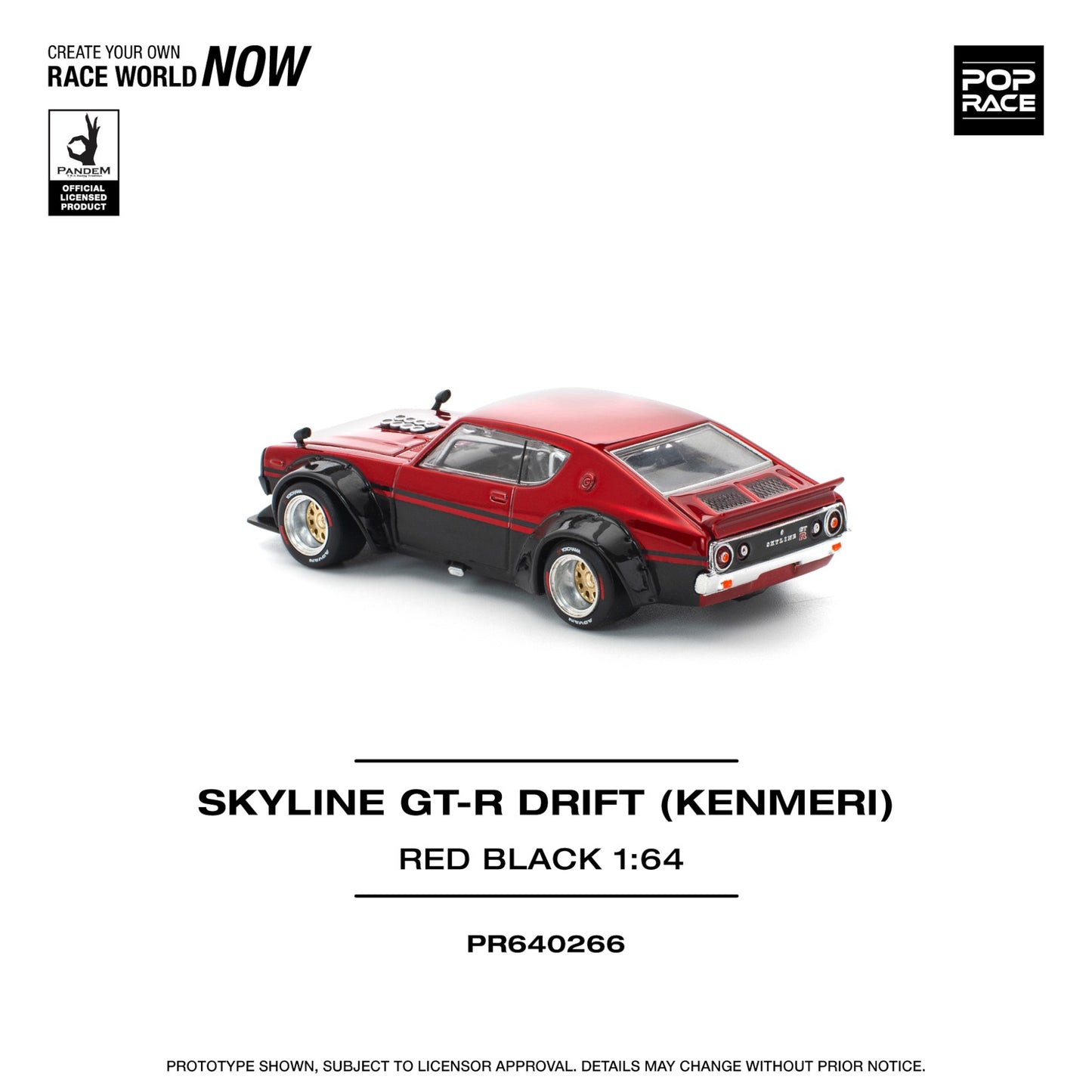Pop Race - Pre-Order - Skyline GT-R Drift (Kenmeri) - red-black - PR640266