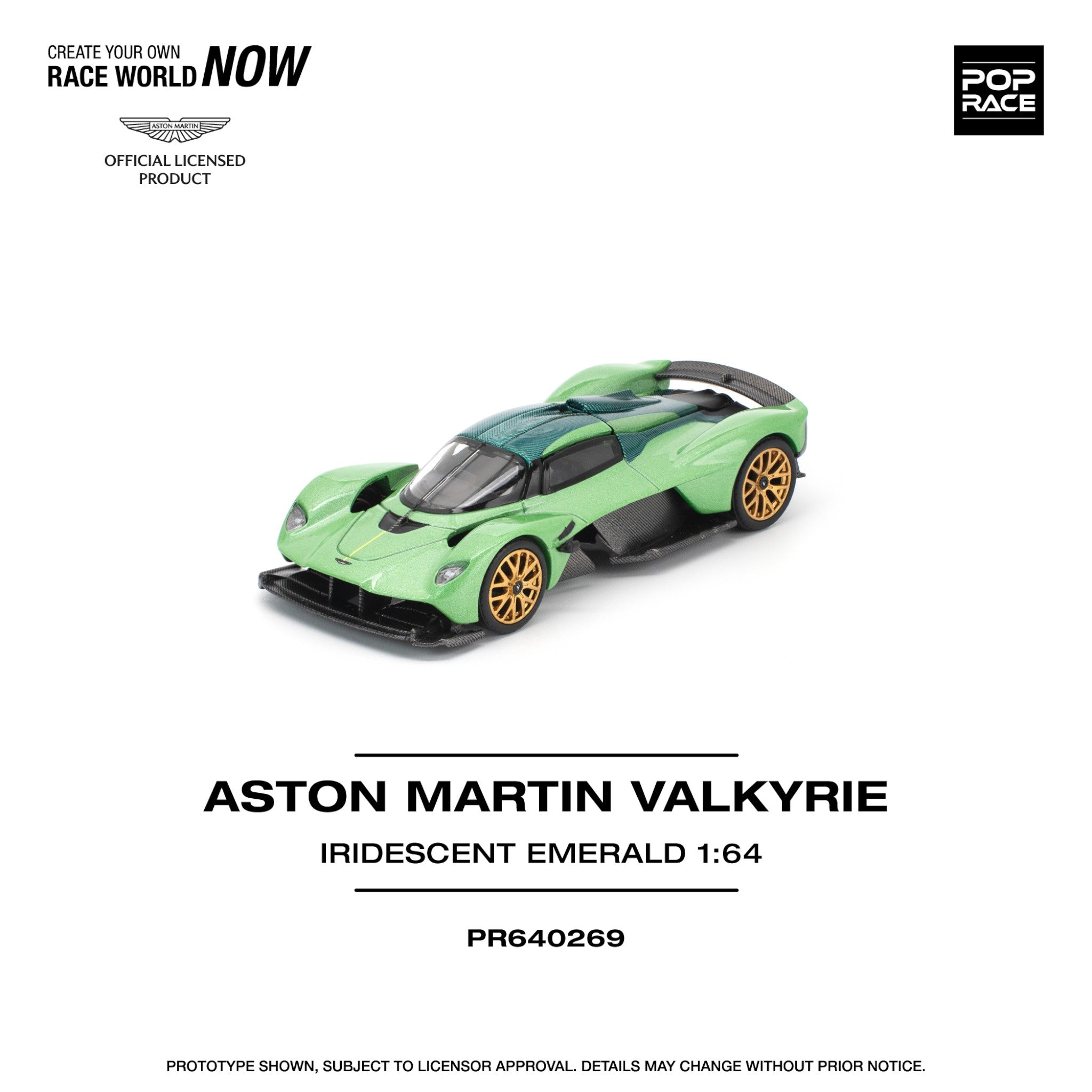 Pop Race - Pre-Order - Aston Martin Valkyrie, Iridescent emerald - PR640269