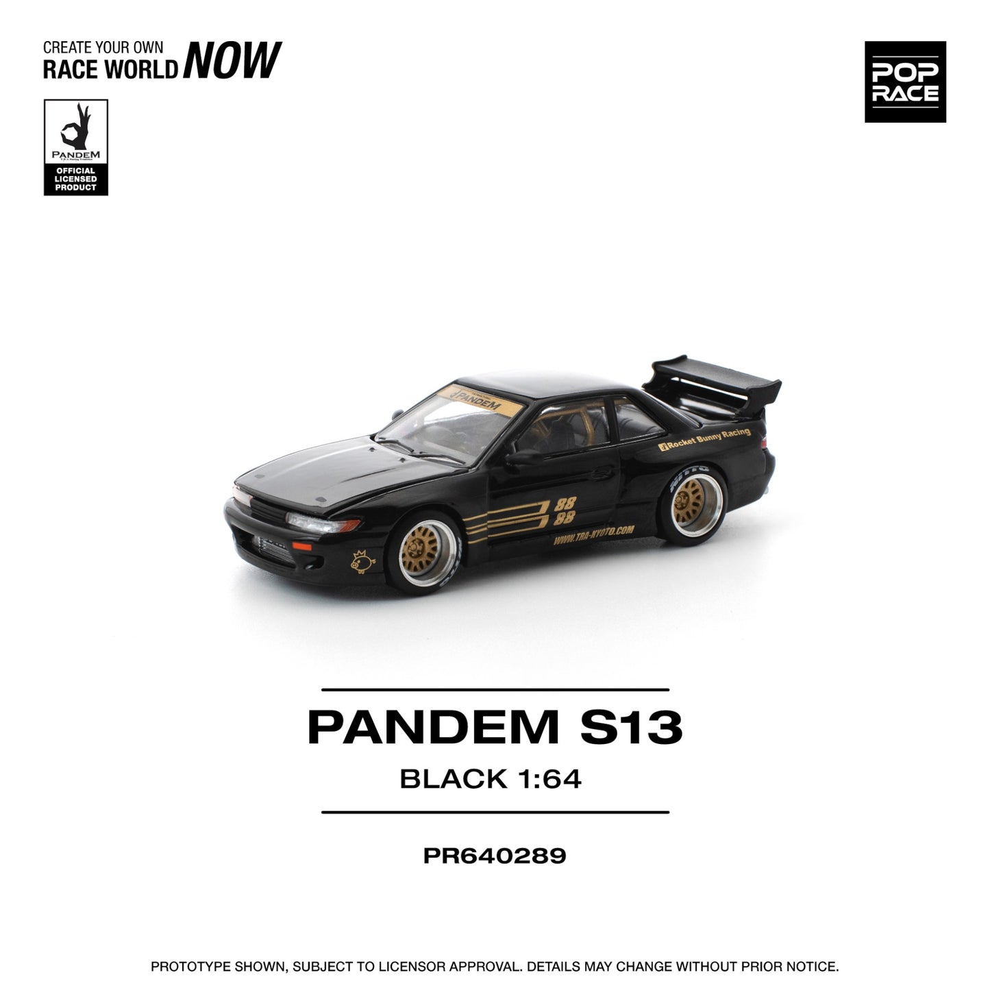 Pop Race - Pre-Order - Pandem S13 - black - PR640289 - Nissan Silvia