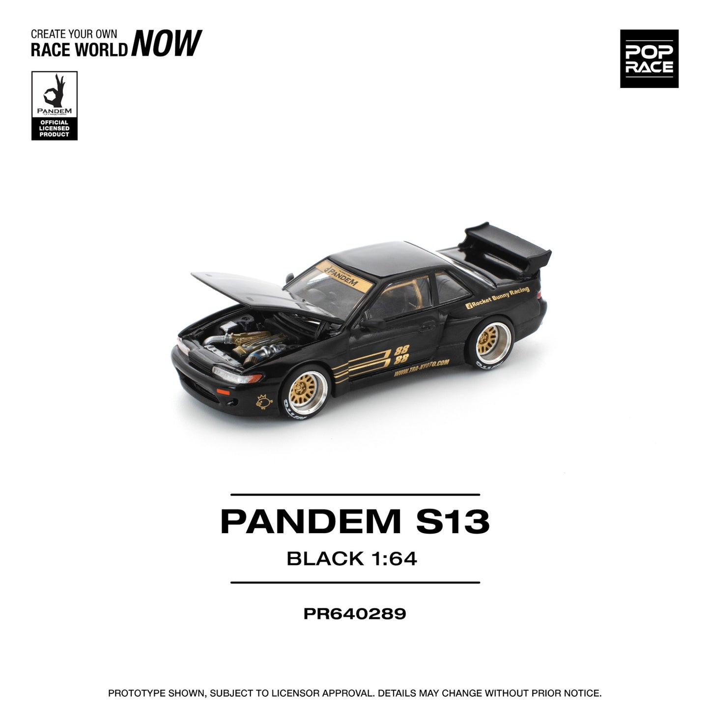 Pop Race - Pre-Order - Pandem S13 - black - PR640289 - Nissan Silvia