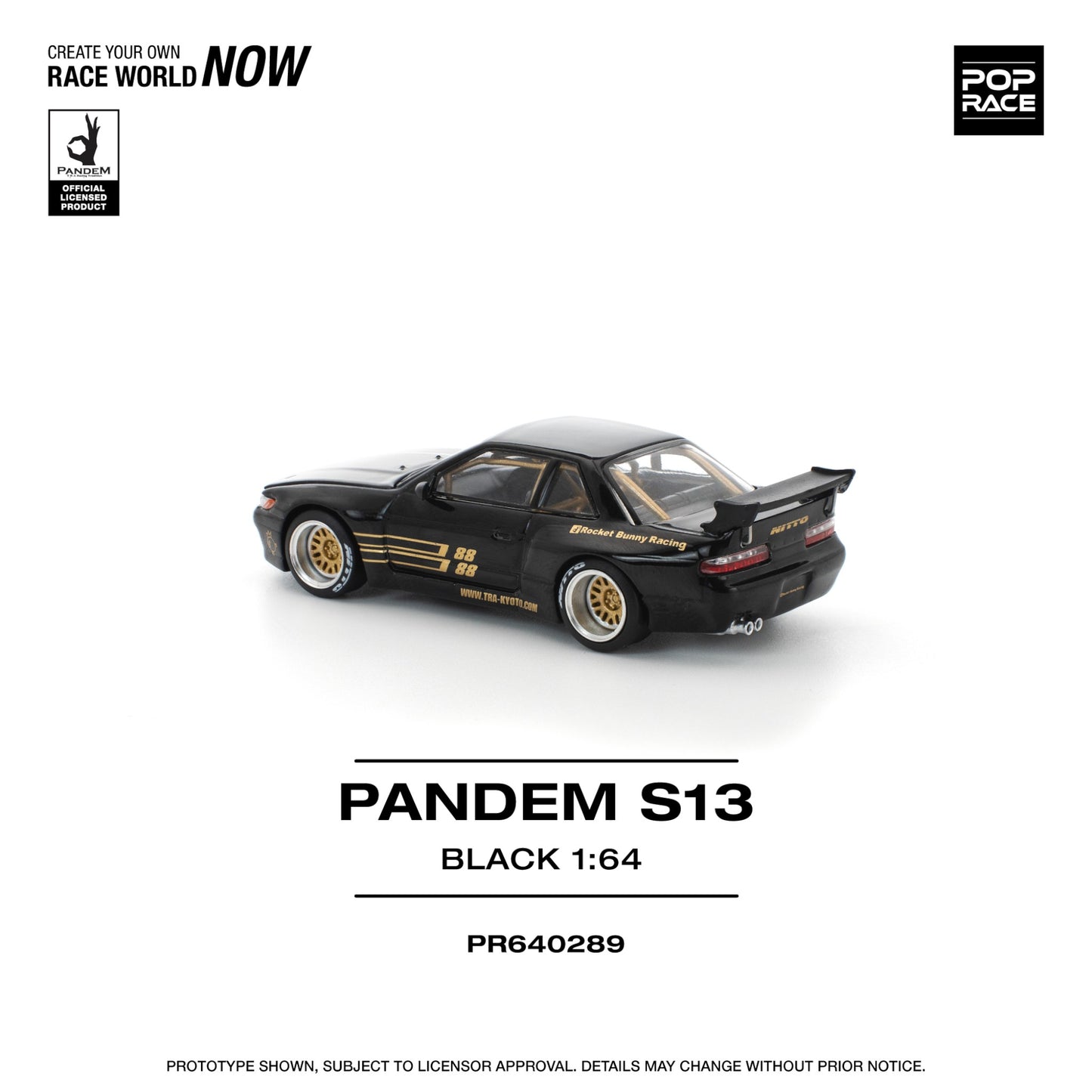 Pop Race - Pre-Order - Pandem S13 - black - PR640289 - Nissan Silvia