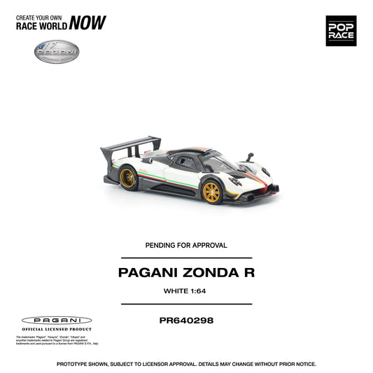 Pop Race - Pre-Order - Pagani Zonda R, white - PR640298