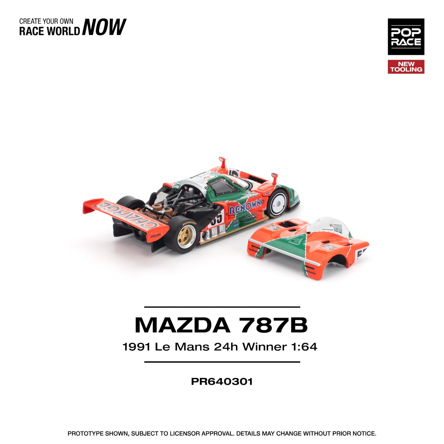 Pop Race - Pre-Order - Mazda 787B, 1991 Le Mans 24h Winner - PR640301