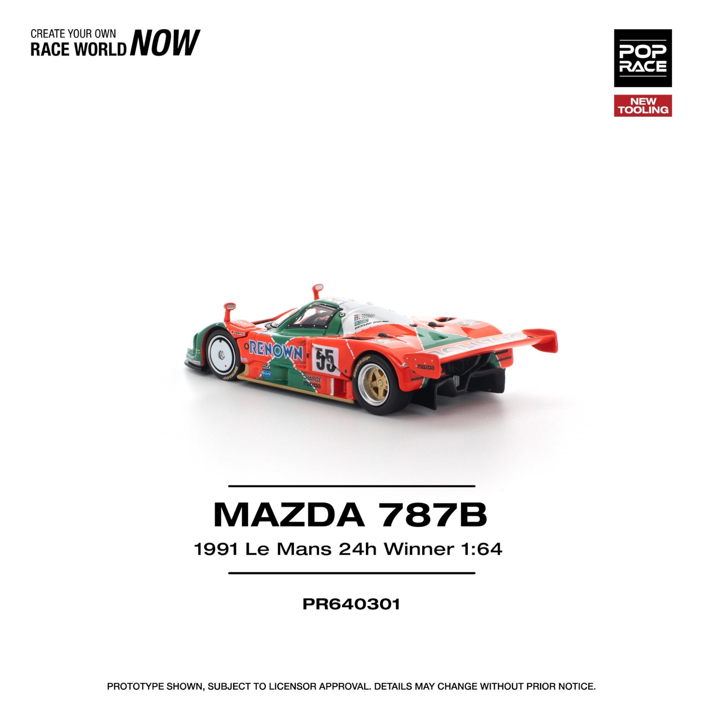 Pop Race - Pre-Order - Mazda 787B, 1991 Le Mans 24h Winner - PR640301