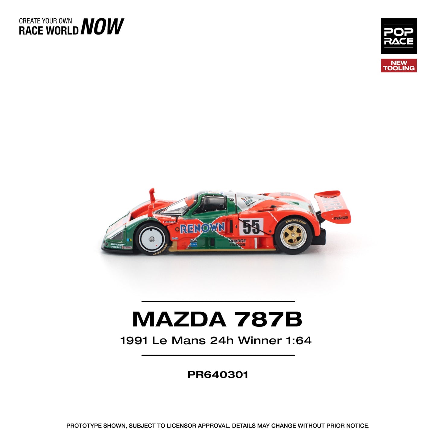 Pop Race - Pre-Order - Mazda 787B, 1991 Le Mans 24h Winner - PR640301
