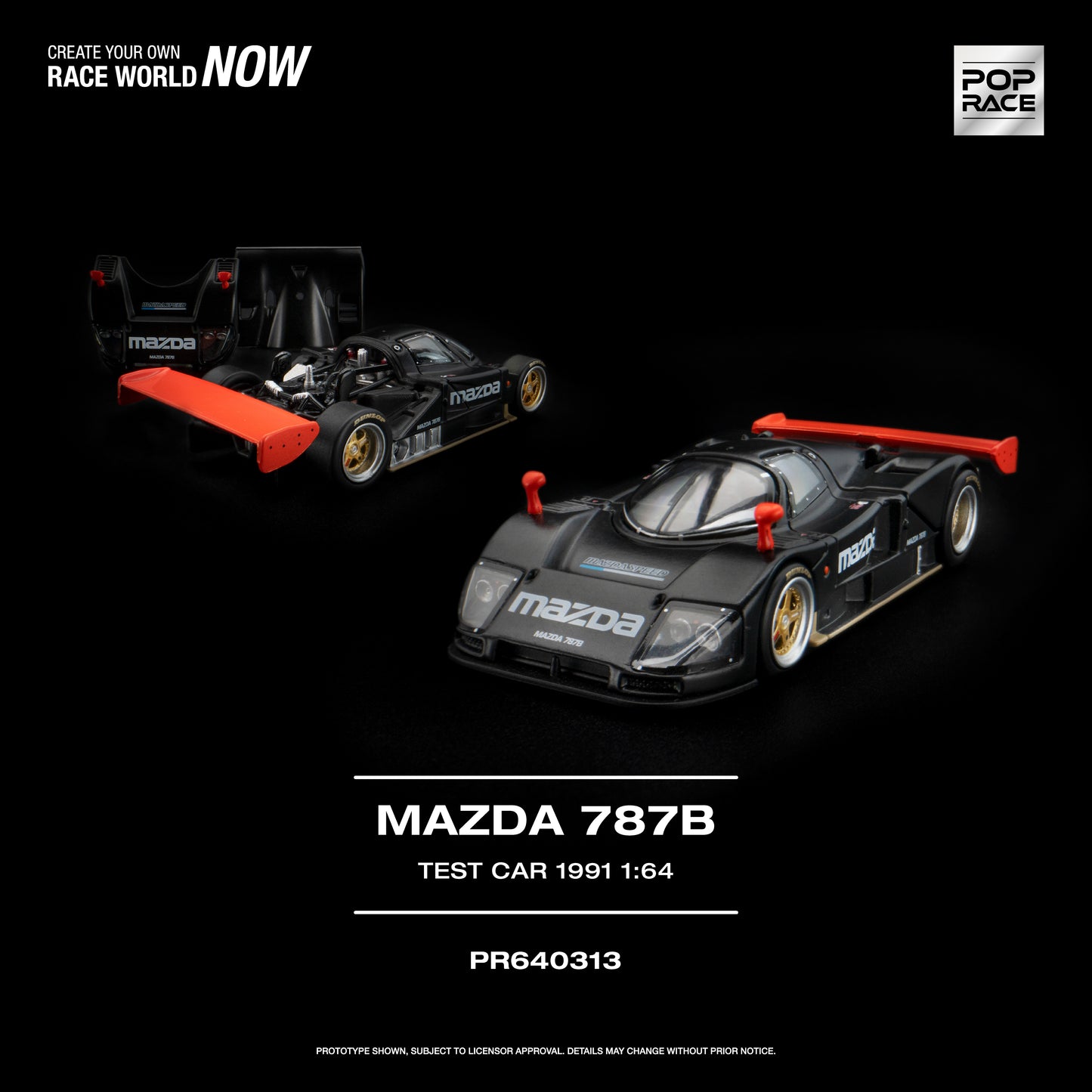 Pop Race - Pre-Order - Mazda 787B Test Car 1991 - PR640313