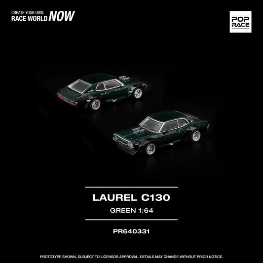 Pop Race - Pre-Order - Nissan Laurel C130, green - PR640331
