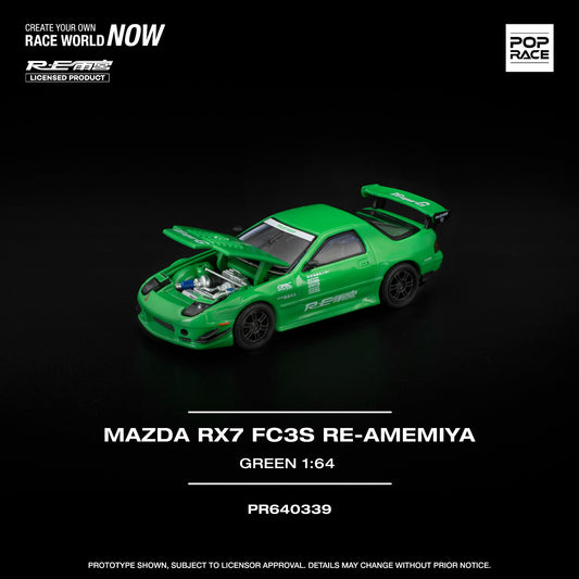 Pop Race - Pre-Order - Mazda RX7 FC3S Re-Amemiya, green - PR640339
