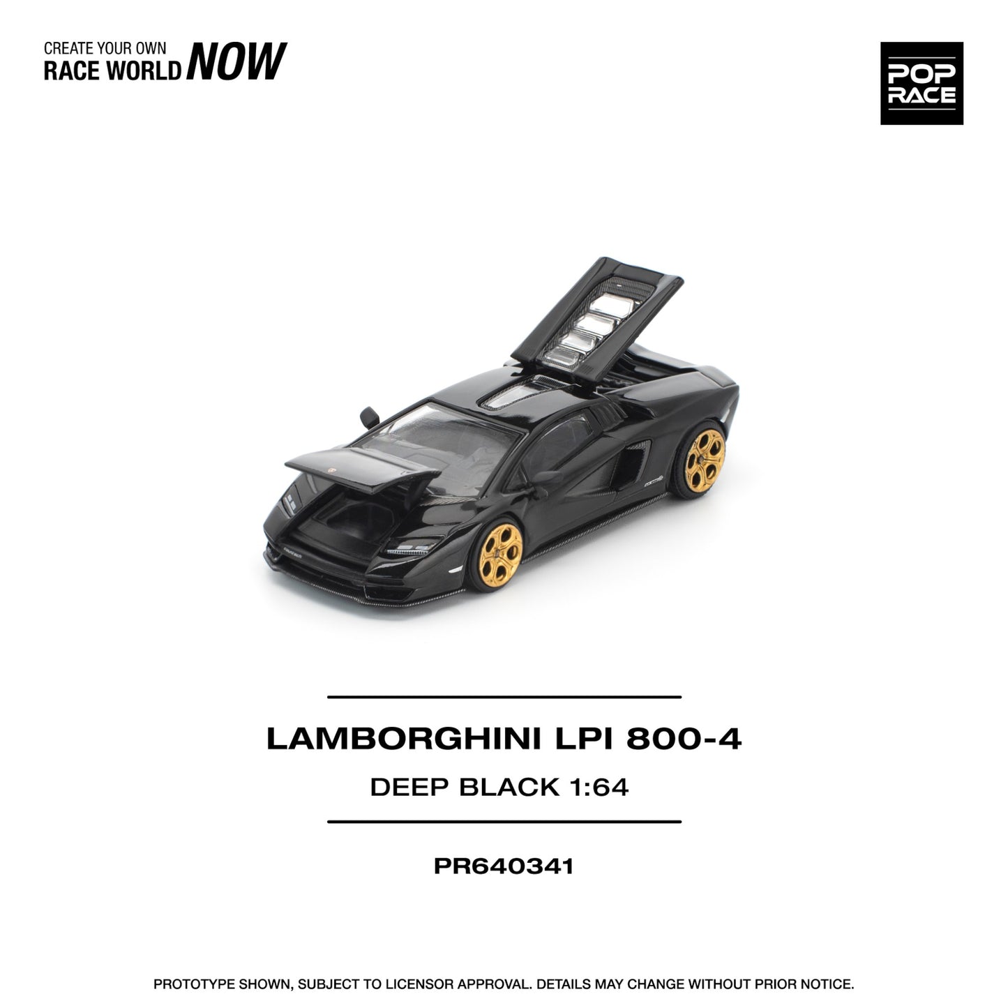Pop Race - Pre-Order - Lamborghini Countach LPI 800-4, deep black - PR640341