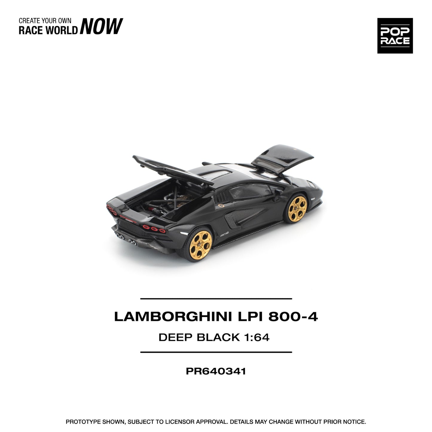 Pop Race - Pre-Order - Lamborghini Countach LPI 800-4, deep black - PR640341