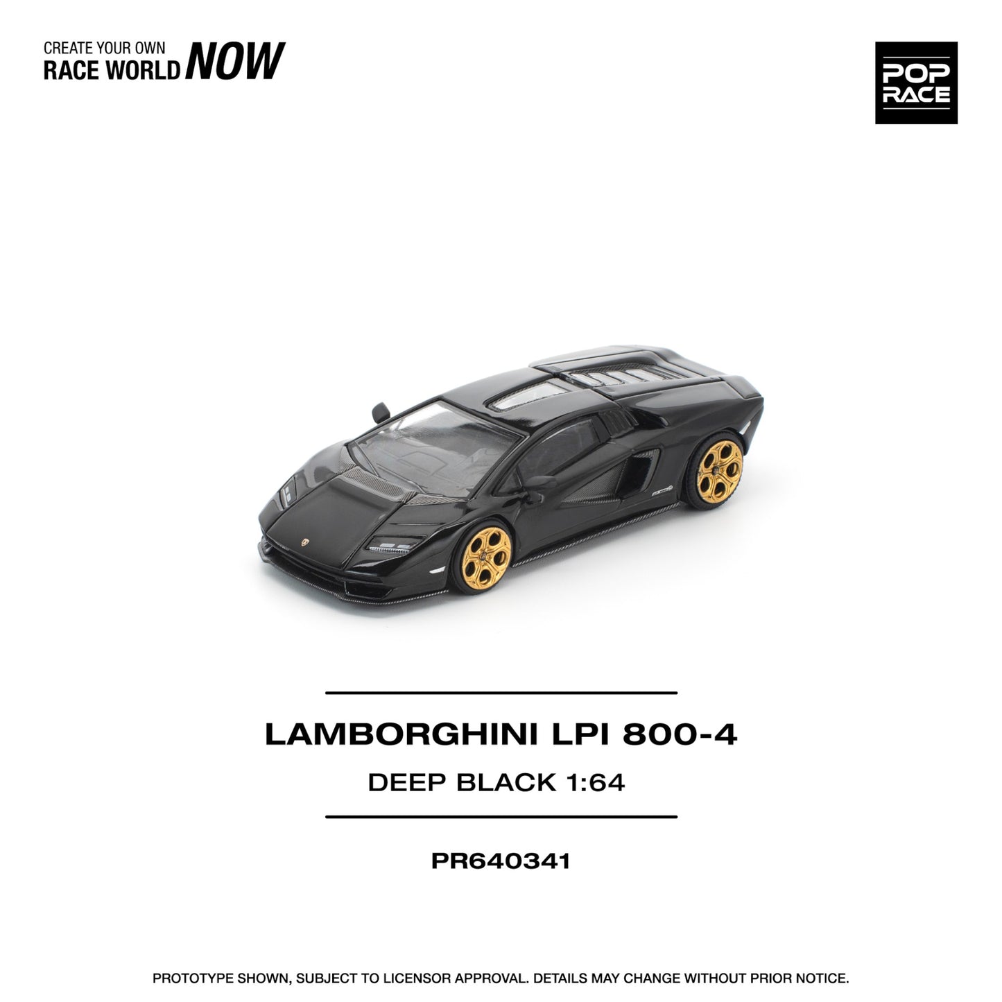 Pop Race - Pre-Order - Lamborghini Countach LPI 800-4, deep black - PR640341