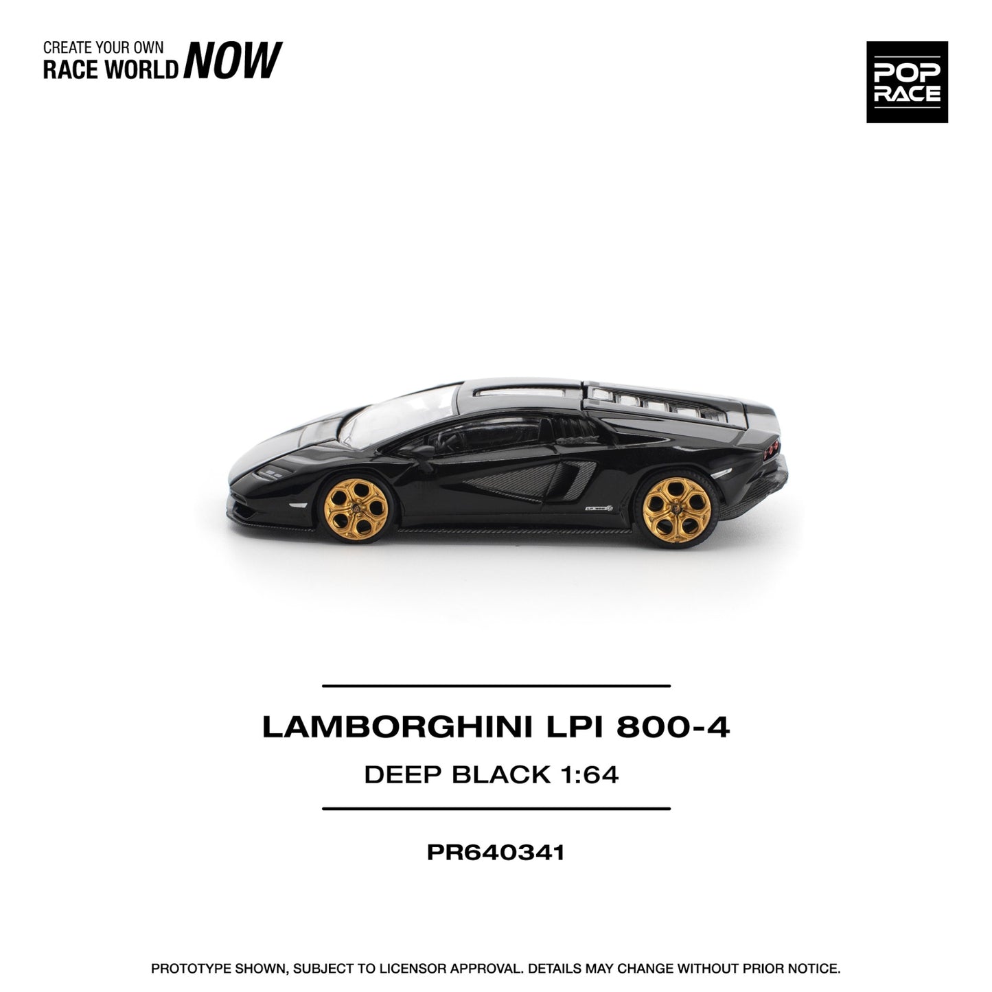 Pop Race - Pre-Order - Lamborghini Countach LPI 800-4, deep black - PR640341